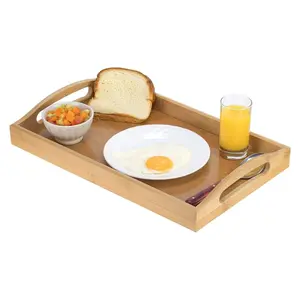 Bamboo Bed Trays: Large Bed Table with Folding Legs, Serving Tray with Handles, Wooden Breakfast Tray with Legs and Handles