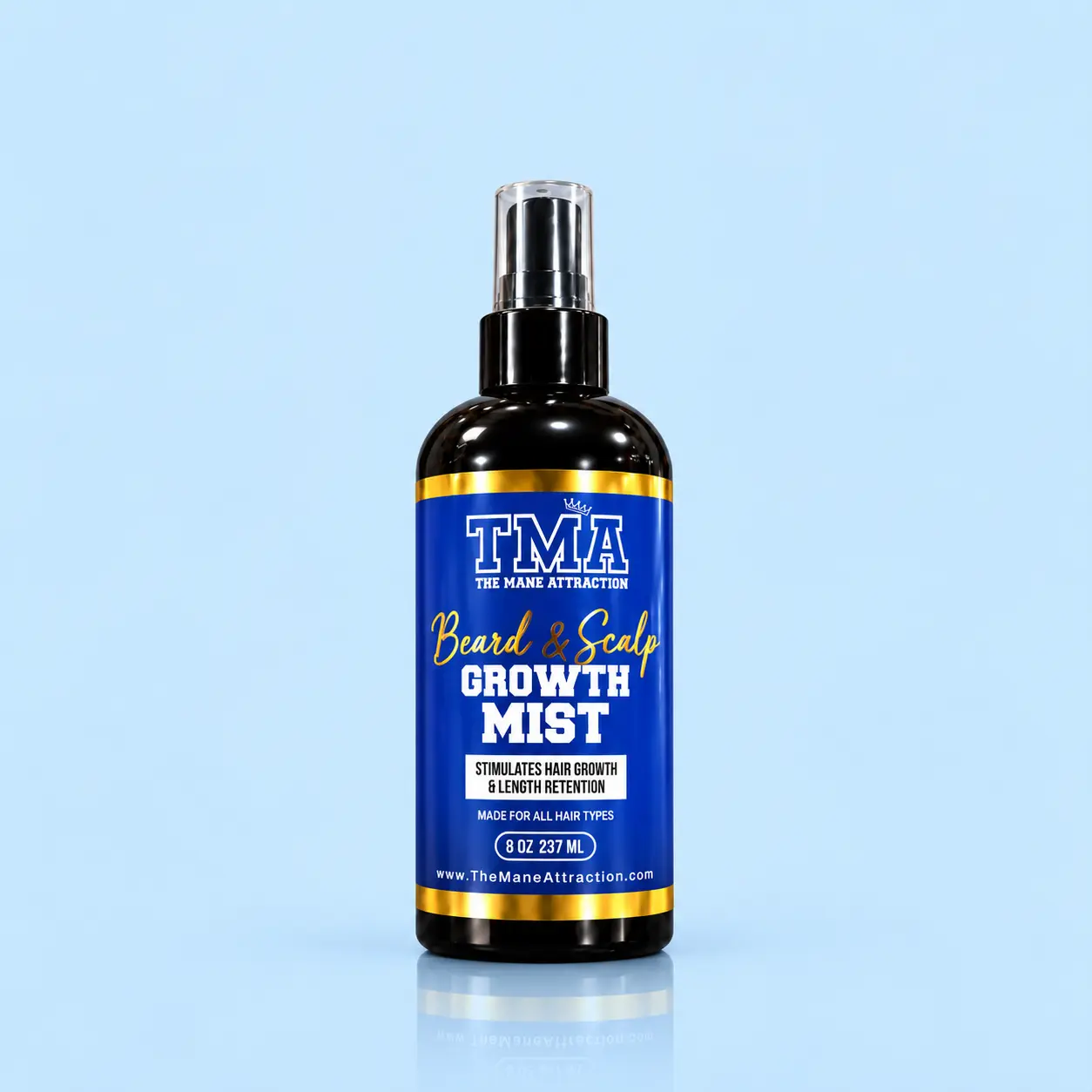 Beard Growth Mist for Men 8oz - Beard & Scalp Leave-In Conditioner Spray, Hydrating Beard Softener