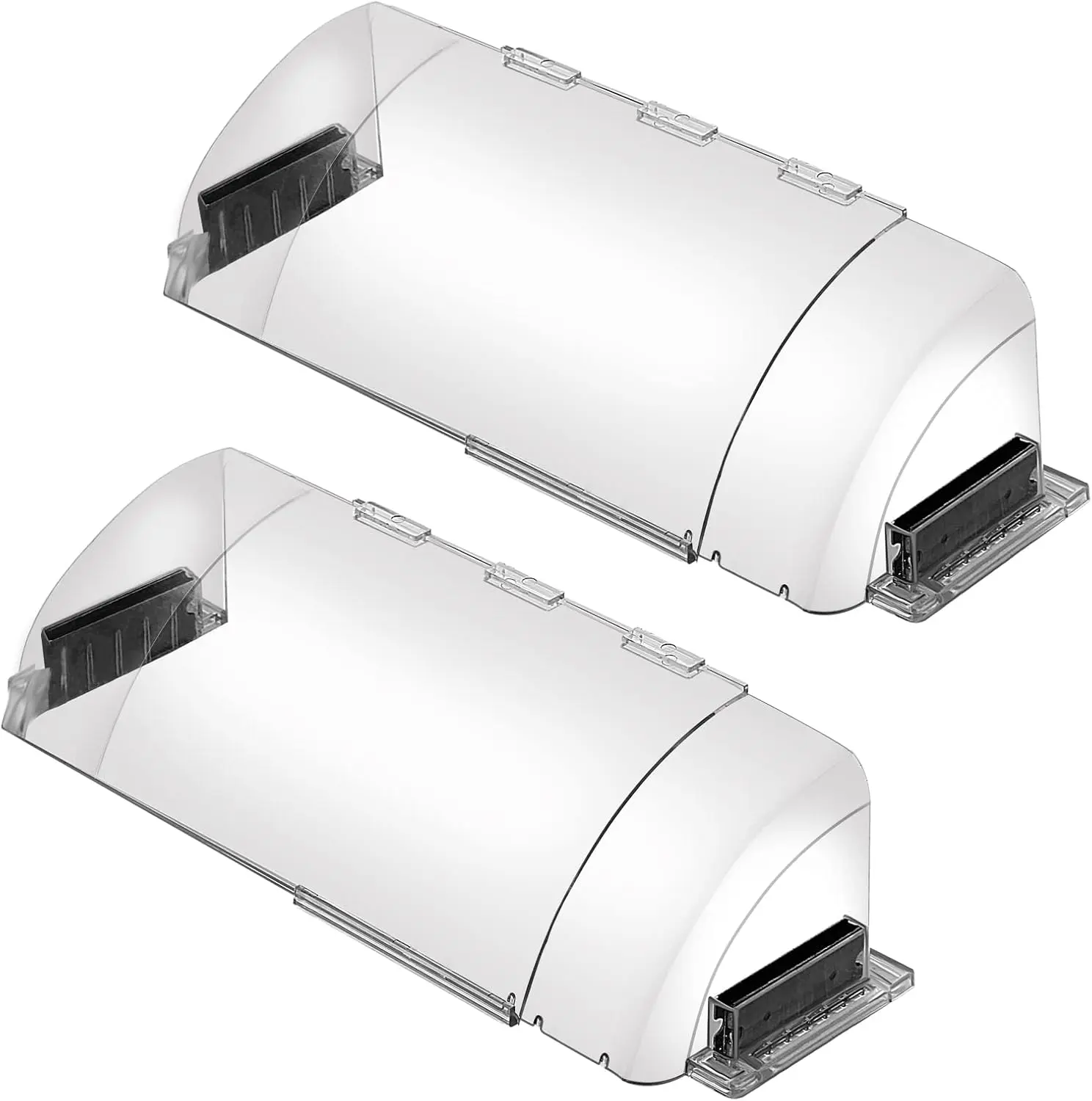 Adjustable Magnetic Air Vent Deflector, 9 To 15 Inches Clear Vent Redirector Cover, High Grade Plastic AC And Heat Deflector For Floor, Wall And Ceiling Home Registers