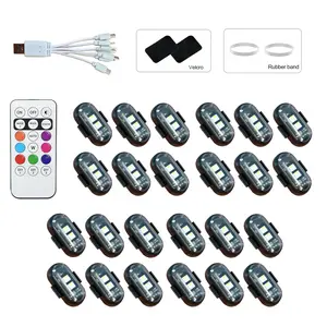 RGB LED Ambient Lights 6/12/18/24 Pack Car Interior Decorative Lighting Footwell Under Dash Accent Lights Interior Exterior Mood Lighting Auto Accessories for Cars Motorcycles Trucks Christmas Holiday Decoration