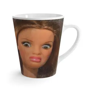 Funny Reaction Face Latte Mug – Sarcastic Barbie Meme Gift for Coworkers & Friends