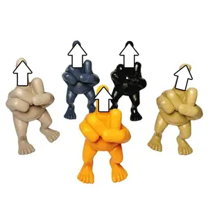 Middle Finger Leg Model Decoration, 6 Counts/set Spoof Table Decoration, Ring Storage, Makeup Table Personality Cool Unique Resin Crafts Decoration, Ornaments