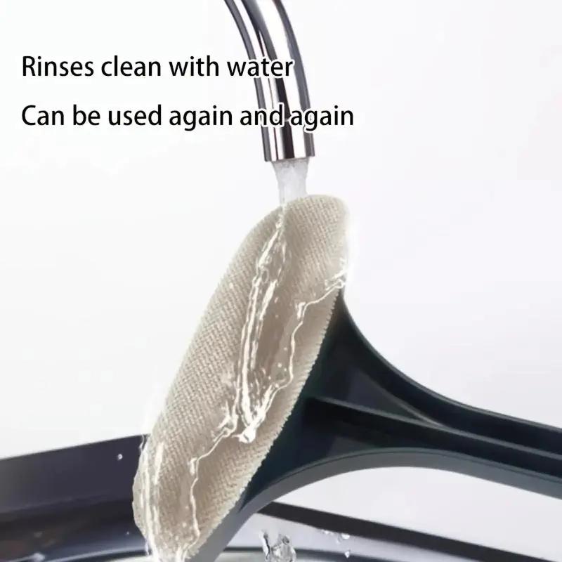 2-Pack Multifunctional Dual-Use Window Screen Squeegee and Scrubber with Handle - Ladder-Free High Access, Deep Dust & Dirt Cleaning, Water Stain Removal, Saves Time and Energy, Easy-to-Use