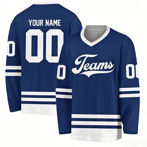 Ice Hockey Training Jerseys Custom Wear Resistant Breathable Sports Design Embroidered Logo Printed Text Numbers