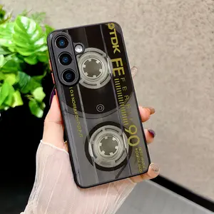 Metallic Aesthetics of Vintage Cassettes semi transparent drop proof and scratch resistant case for Samsung for Galaxy S25 Plus S24 Ultra S23 S22 S21 FE 5G Note 20 Ultra A54 A52 A35 A25 A16 A15 A14 A12 An excellent gift choice