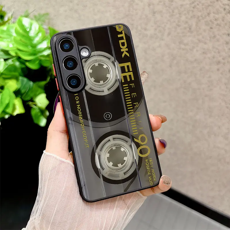 Metallic Aesthetics of Vintage Cassettes semi transparent drop proof and scratch resistant case for Samsung for Galaxy S25 Plus S24 Ultra S23 S22 S21 FE 5G Note 20 Ultra A54 A52 A35 A25 A16 A15 A14 A12 An excellent gift choice