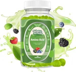 Well&Whole EAA Gummies, Essential Amino Acids Gummies for Women and Men, Essential Amino Acids Supplement for Energy Support, EAA* Supplements, Amino Acid Gummies - 30 Servings, Mixed Berry