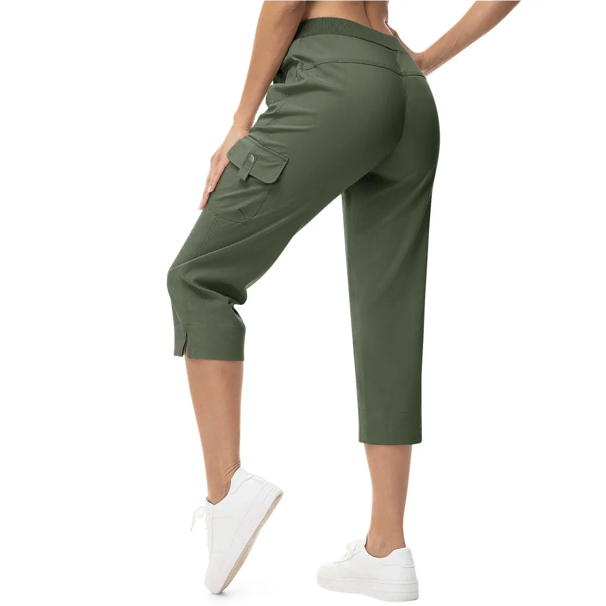 TBMPOY Women's Outdoor Athletic Travel Casual Cropped Pants Lightweight Quick Dry Capris