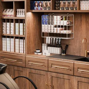 Hair Color Organizer Rack, 2 Tiers Color Display Rack, Metal Salon Hair Tube Storage, Wall Mounted Dye Tube Holder, for Salon Beauty Home Spa