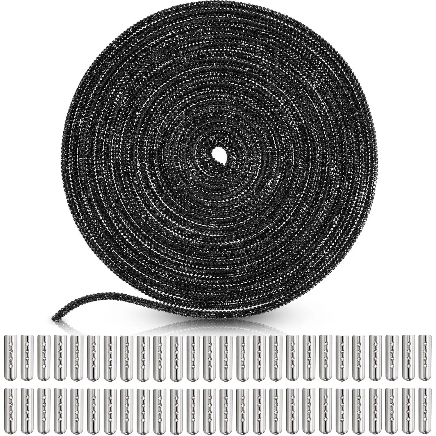 10.9 Yard Rhinestone Shoe Laces for Sneakers Bling Rhinestone Laces  Hoodie String Glitter Cords for Women Men