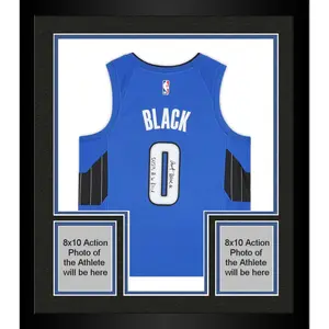 Framed Anthony Black Orlando Magic Autographed Blue Jordan Brand 2021-2022 Statement Swingman Jersey with Patch with "2023 #6 Pick" Inscription - Fanatics Authentic Certified - NBA Memorabilia