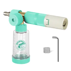 NowWash Foam Cannon Upgrade for Pressure Washer, 1/4" Quick Connect Soap Dispenser with Adjustable Nozzle, 100ml Bottle, Lightweight Car Wash Foam Gun for Cars, Motorcycles, Driveways, Siding, Windows, and More