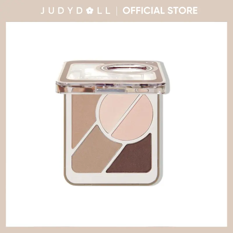 JUDYDOLL 5-Shades Eyebrow Detail Cosmetic Palette #m01 - Aegyo-sal Contour, Matte Brow Finish, Blendable, Travel-Friendly, Beginner-Friendly, Everyday Use, Giftable, Summer Refresh Look, Eyebrow Powder Palette