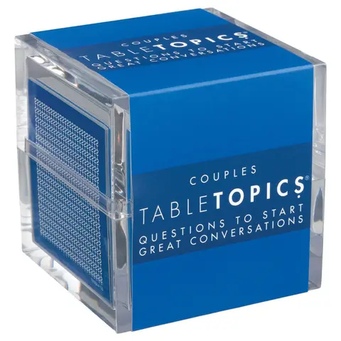 TableTopics Couples Conversation Game - 135 Fun Question Cards for Date Nights & Anniversaries - Ideal for Married Couples & Partners