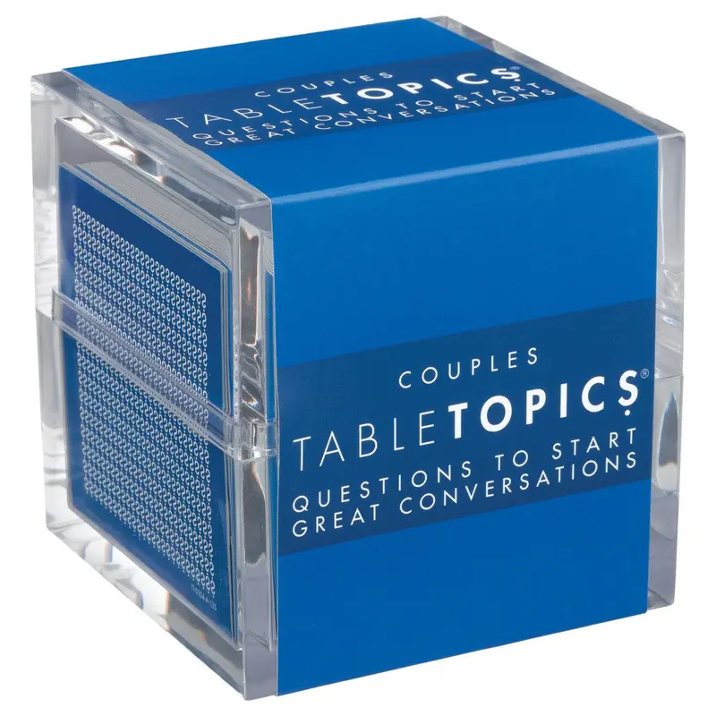 TableTopics Couples Conversation Game - 135 Fun Question Cards for Date Nights & Anniversaries - Ideal for Married Couples & Partners