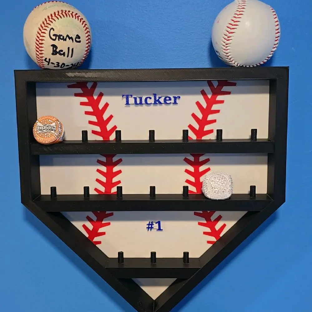Personalized Baseball Ring Holder | Custom Championship Ring Display | Baseball Player Gift | Team Gift | Sports Room Decor
