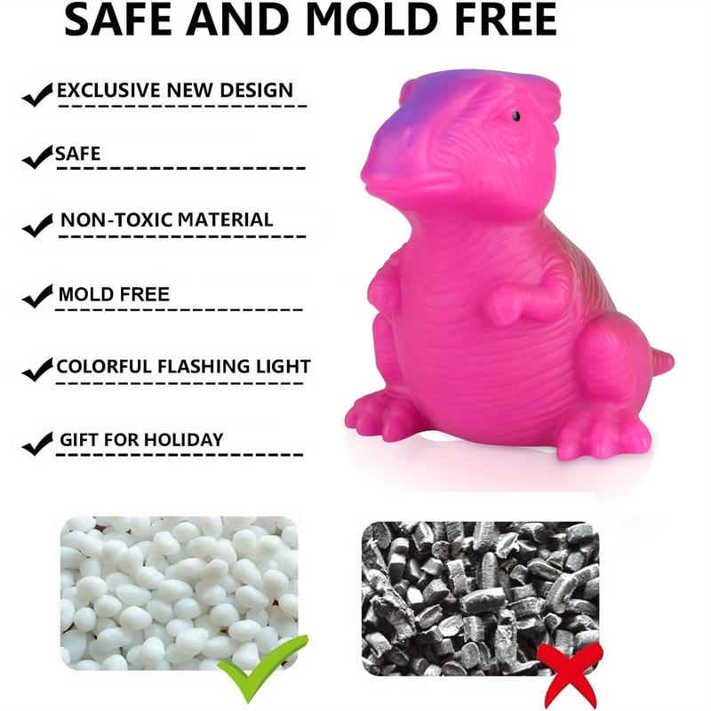 6/8/12 PCS Light-Up Floating Dinosaur Bath Toys Set, for Baby Toddler Nephew in Birthday Christmas Easter , Great Water Bathtub Shower Pool Bath Toy for Children Preschool