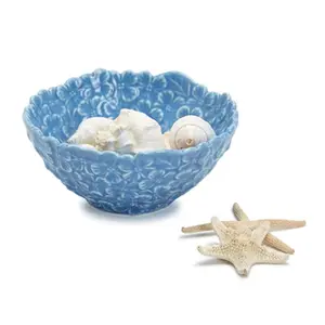 Blue Hydrangea Porcelain Tidbit Bowl