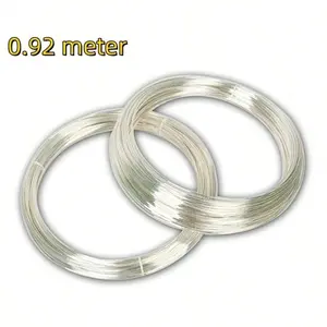 Metal 925 Silver DIY Hard Silver Wire Silver Wire 0.3mm Gold-Plated Silver Jewelry Accessories Silver Wire