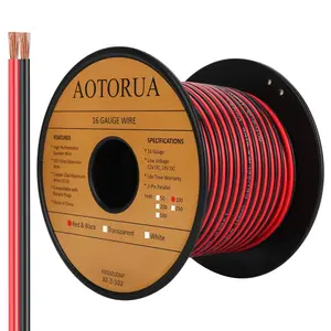 100FT 16/2 Gauge Red Black Cable Hookup Electrical Wire, 16AWG 2 Conductor 2 Co Aotorua