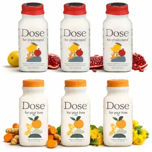 Dose Liver + Cholesterol Support Combo 2oz Shots, 3 Pack Each Formula, Daily Wellness Drink for Heart and Liver with Amla CoQ10 Curcumin Dandelion Pomegranate, 2025