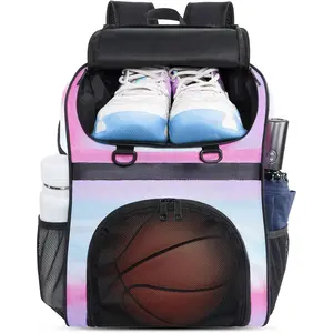 Basketball Bag, Large Basketball Backpack with Shoe Compartment and Ball Holder Sports Backpack for daughter son, Water Resistant for Sport Training Equipment Fits Volleyball Gym