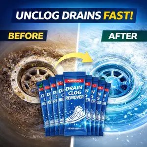 Jue-Fish Toilet Unclogging Powder – Clears Clogs Fast & Removes Odor