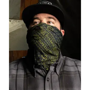 Bandana Neck Gaiter - Black & Gold