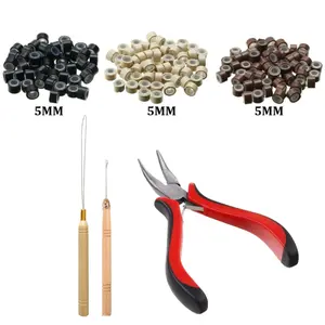 Hair Extension Tool Kit for Women, Professional Hair Weaving Accessories Set, with PVC Caps, Tweezers, and Needles for Normal Hair Type - Home Improvement.