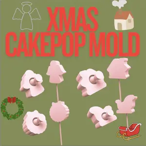CHRISTMAS Cake Pop Mold PRV 1oz