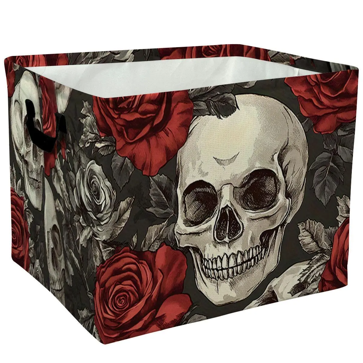 Gothic Skull Rose Design Storage Baskets Storage Boxes Home Decor Storage Clothes Organization And Storage Home Decor Storage Holiday Gifts，Organizer For Toys， Books， Laundry Baskets