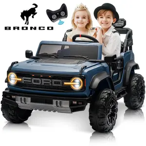 First Ride On 24V Licensed Ford Bronco Raptor 2-Seater Ride On Truck for Big Kids – Remote Control, 3 Speeds, 4-Wheel Suspension, LED Lights & Bluetooth Music | Best Christmas Gift & Black Friday Deal