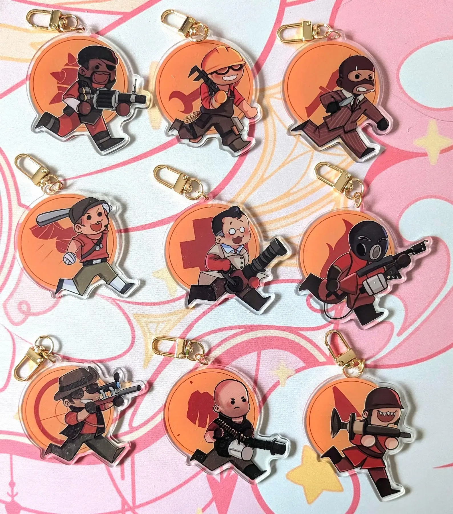 Tf2 RED Keychains | Acrylic Keychain