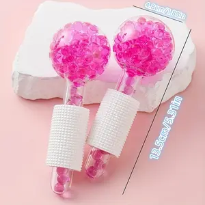 Facial Iceball Set: Cooling Balls for Eye And Neck De-Puffing - No Alcohol, Battery-Free Transparent Beads