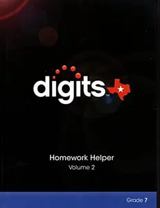 USED-Digits Texas Homework Helper Grade 7, Volume 2 by Pearson (Hardcover)