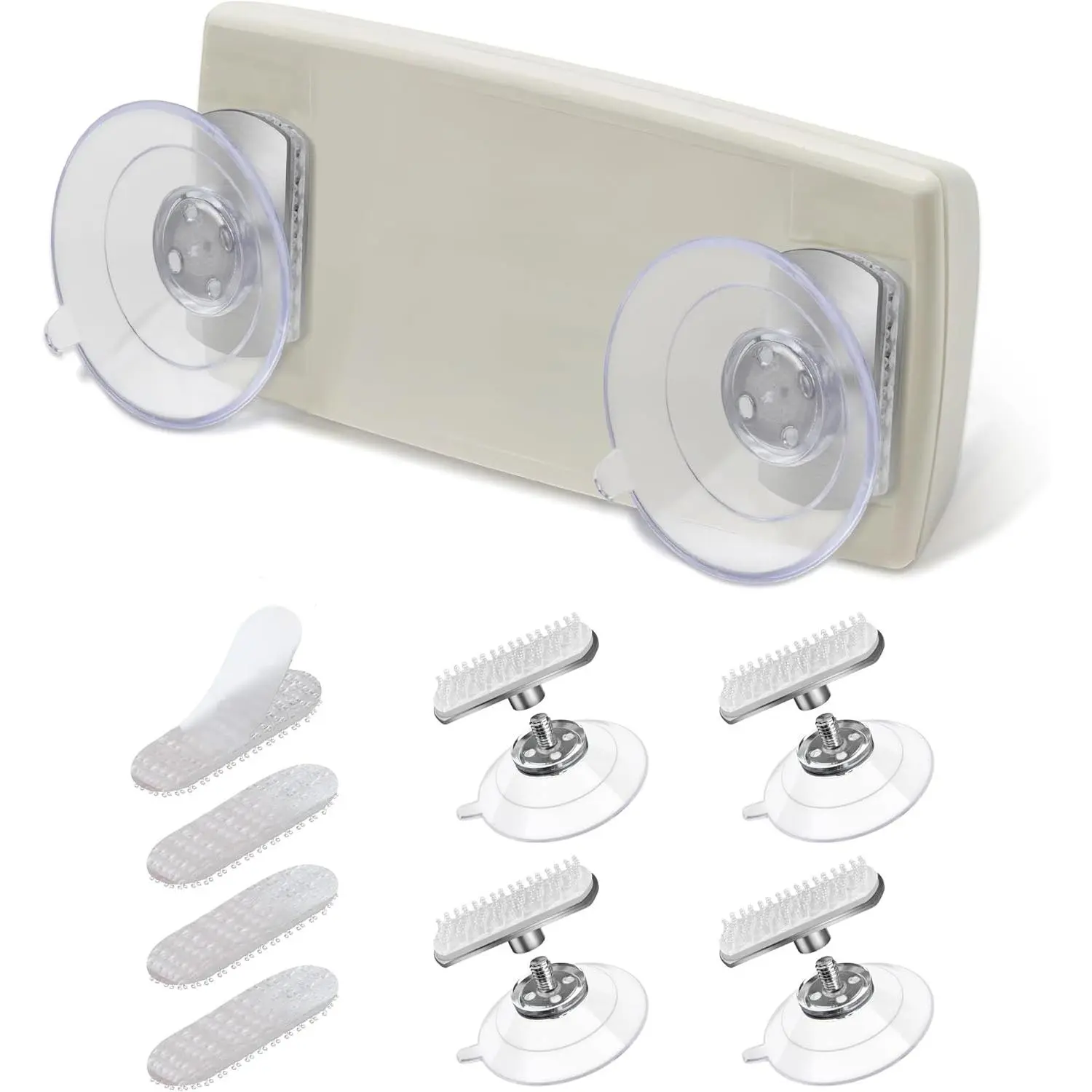 (2 Sets)  EZ Pass Holder for Windshield, Fits   States Major Toll Pass Flexible Easy to Install and Remove with 4 count  Suction Cups & 4 count Mounting Strips