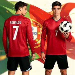 2026 Portugal Home Away 7# Cristiano Ronaldo Short Long Sleeve Soccer Jersey Fans Version Breathable