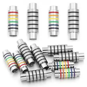2pcs/lot Stainless Steel Magnetic Clasps Buckle Leather Rope End Connectors For Jewelry Making DIY Bracelet Accessories ﻿