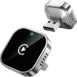 Wireless CarPlay Adapter for iPhone (2026 Upgraded), Mini Plug & Play for Cars with Factory Wired Apple CarPlay, Fast & Stable Connection, Easy Setup, Wide Vehicle Compatibility USB & USB C