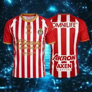26 27 Chivas de Guadalajara Mexico LIGAMX Home Red Short Sleeve Soccer Jersey Fans Version