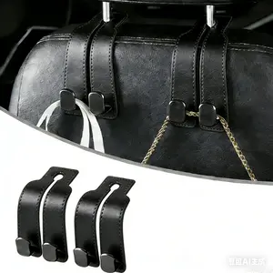Joytutus Car Seat Headrest Hooks Set of 4 Upgraded Double Hooks for Car Seat Back Purse Hanger Hooks for Purses Bags & Smartphones Car Organizer Accessories Multi-Functional Hook Set