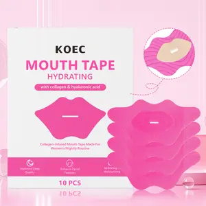 hydrating mouth tape (10 Pack) -Pain Free Removal, Hypoallergenic, Night Sleep Lip Nose Breathing Improving Patch,Mouth Correction Sticker Tape,Reduce Snore,Lips Shape, Breathable Mouth Tapes