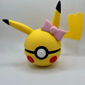 Decorative Female Pikachu Themed Pokeball