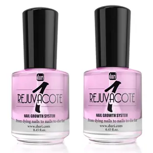 duri Rejuvacote 1 Nail Growth System - Original Maximum Strength Formula - Nail Strengthener and Nail Growth - Base and Top Coat - Pack of 2-0.45 fl. oz.