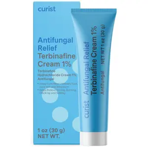 Curist Terbinafine Cream Antifungal 1oz (30g) Foot Fungus Treatment 1% - Anti Fungal Foot Care, Ring Worm, & Jock Itch Treatment - Athlete's Foot Cream Terbinafine Hydrochloride