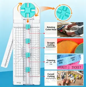 4-in-1 Multi-Function Craft Paper Trimmer,Paper Cutter & Trimmer for Straight, Wave,Perforated & Creasing | All-in-One Scrapbooking Tool for CraftPaper, Cardstock, Photos, Cards, Labels | Professional &Portable Paper Cutting Machine