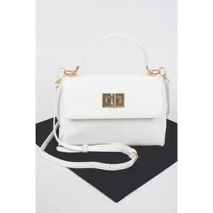 Faux Leather Flap Bag