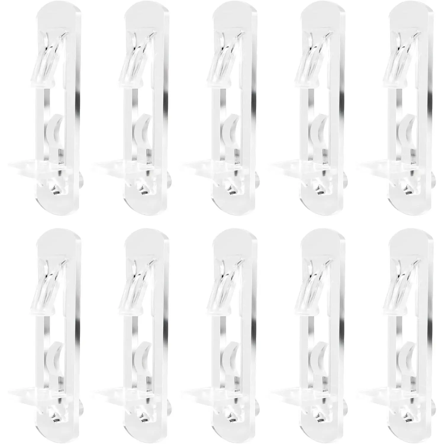 Locking Shelf Support Pegs, Plastic Cabinet Frame Pins, 6.9mm Self-Locking Bracket Clips for 3/4 inch Thick Kitchen Cabinets, Furniture, Bookshelves (20Pcs), 57Mm X 17.5Mm X 20Mm