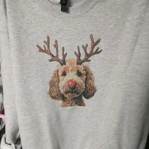 Golden doodle reindeer sweatshirt