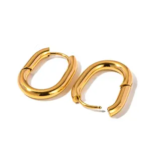 Oval Hoop Earrings